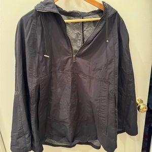 Theory Black Rain Poncho - Size L